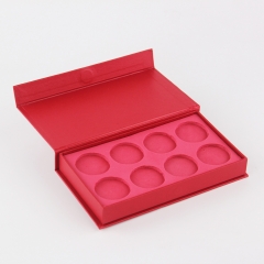 Caixa de presente de papel vermelho com bandeja de EVA