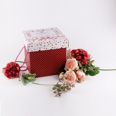 Embalagem de florista floresce a caixa de presente forma quadrada para decoração de festa de casamento