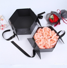 Caixas de empacotamento floral do hexágono para a festa de anos do casamento