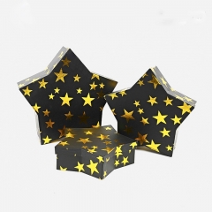 Caixa de papel em forma de estrela design personalizado para embalagem presente