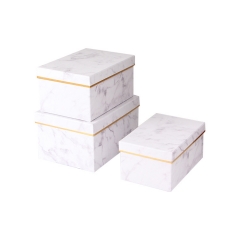 Caixas de papel de luxo com padrão de marmorização para embalagem presente