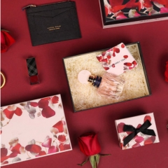 Luxo personalizado impressão Rose caixa de presente para o dia dos namorados