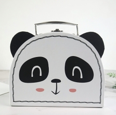 Panda Design Paper Suitcase Box Para Crianças Animal Design