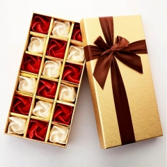Caixa de presente de cartão de embalagem de flor de luxo com bandeja