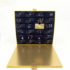 Caixa de papelão de 24 gavetas Advent Calendar com fita