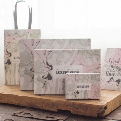 Caixas luxuosas da flor do quadrado de mármore do cartão do projeto da impressão