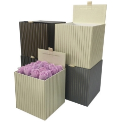 Caixas de flor de caixa de papelão preto impressão personalizada de luxo
