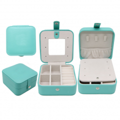 Caixa de contêiner portátil de luxo quadrado para jóias