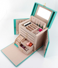 Caixa de armazenamento simples Multilayer da exposição da jóia do estilo com gavetas