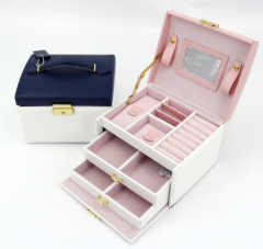 Caixa de jóias portátil Multifuncional de luxo para dote