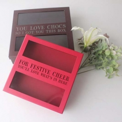 Creative Custom Printing Words Paper Gift Box with PVC Window
