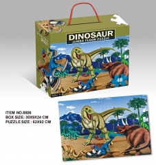 48pcs cartoon puzzle jogo de papelão com caixa de papel de embalagem