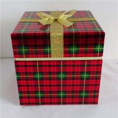 Personalizado impresso reciclável diy decoração de natal caixa de papel de presente para embalagem